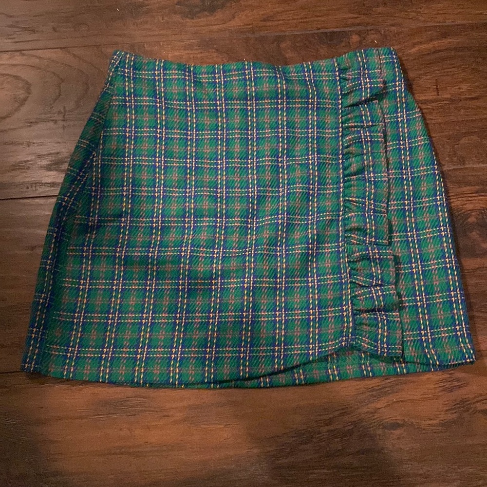Topshop plaid mini skirt